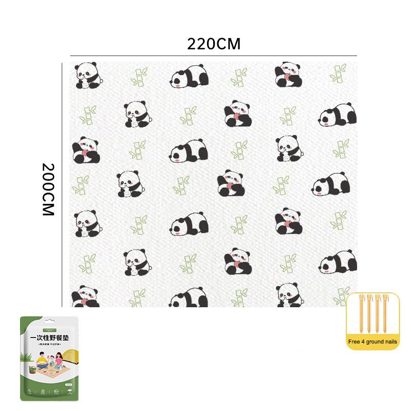 1Pc Disposable Picnic Mat Double-Layer Printing Travel Outdoor Barbecue Travel Sheets Thickened Moisture-Proof , Moisture-Proof