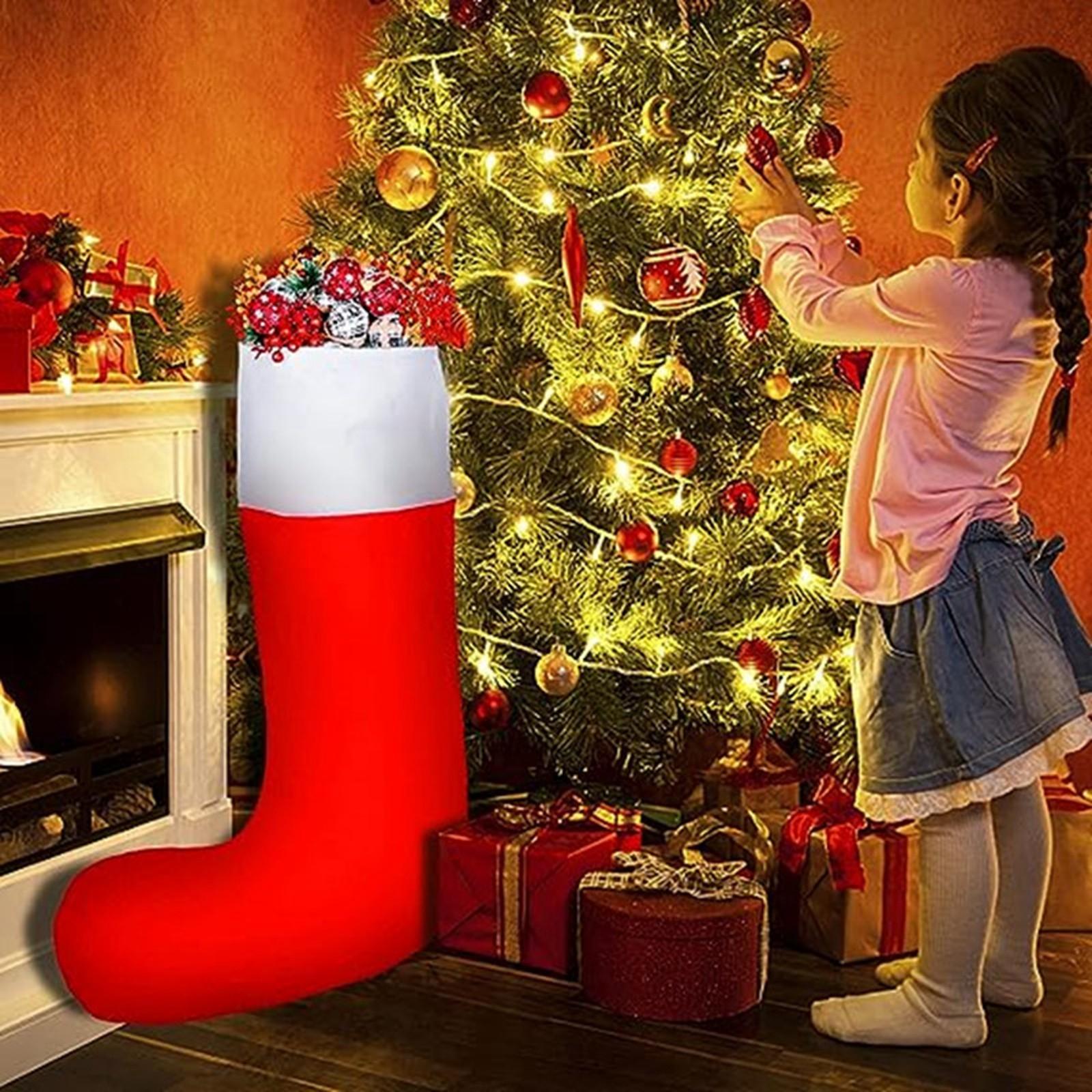 

High Quality 38 Inch Christmas Stockings, Oversized Stockings, Holiday Family Party Decorations, Hanging Stockings 1Pcs One Size