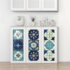 20x20cm 10 Pcs PVC Moroccan Pattern Wall Sticker for Kitchen Bathroom Cabinet Self-Adhesive Removable Reusable Easy DIY Home