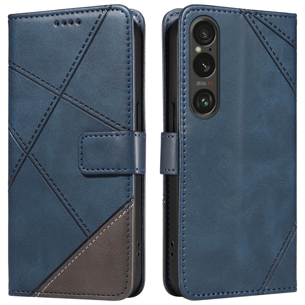 For Sony Xperia 1 VI Case Geometric Wallet Leather Phone Cover Folding Stand