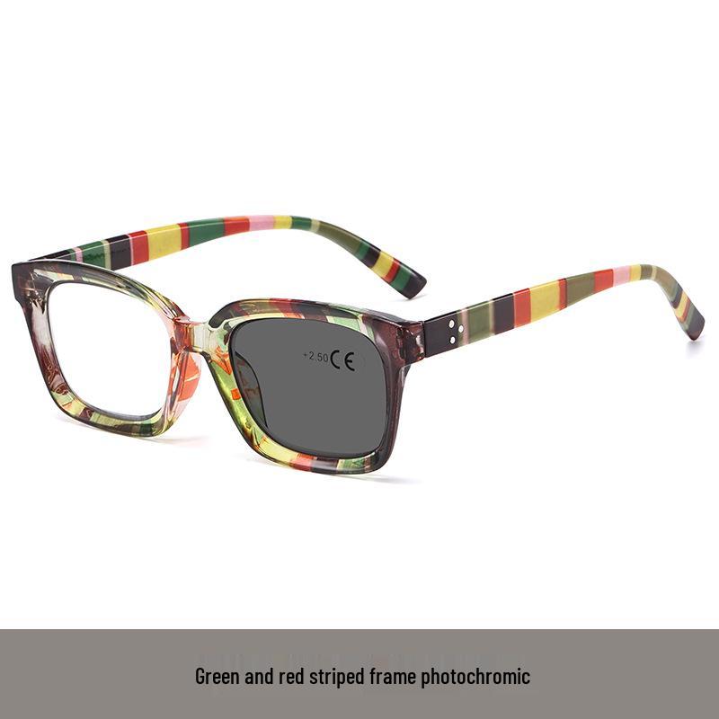 Unisex Multifocal Photochromic Blue Light Blocking Reading Glasses with Dual-Use for Distance and Reading, Ideal for Seniors