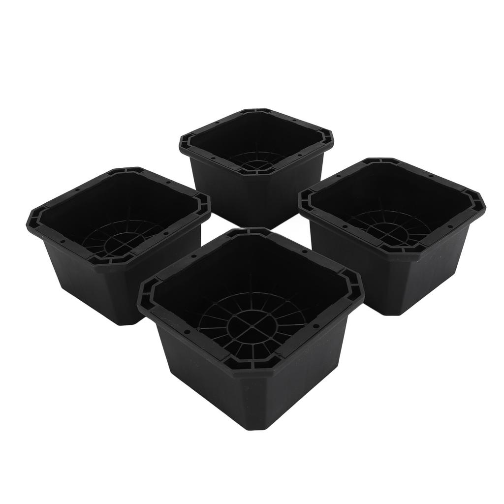 4PCS Bed Risers Rubber Heavy Duty Chair Leg Lifts Furniture Riser Blocks for Desk Cabinet Sofa Couch Tables Type B