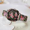 Elastic Quartz Bracelet Watch Stainless Steel Stretch Strap Watch Square Wristwatch  Women