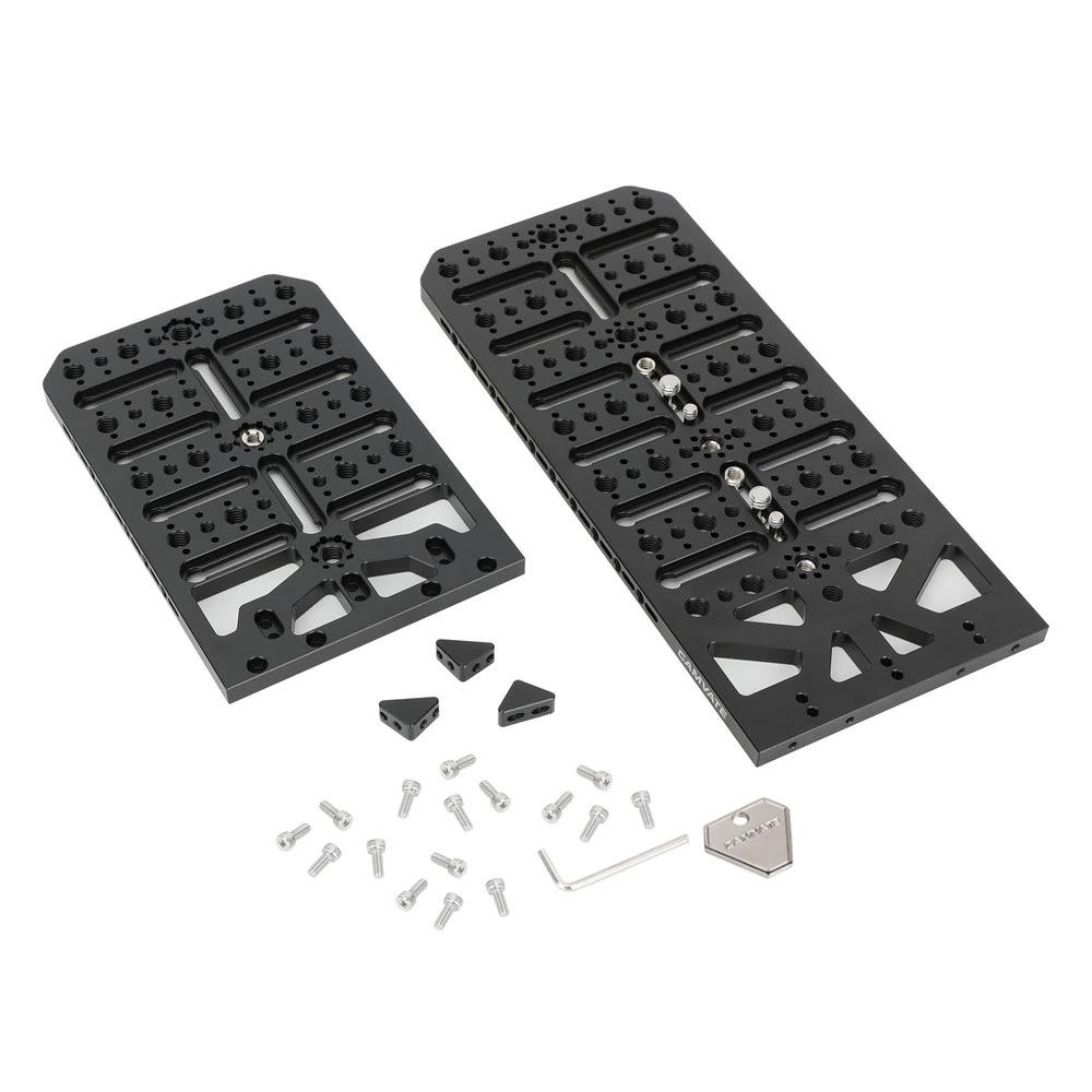 HDRIG L-shaped Multi-hole Heavy-duty Mounting Plate with 1/4 & 3/8 Arri Holes for Photography Equipment чёрный