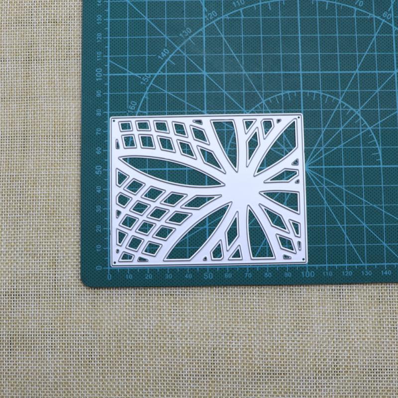 

Прямоугольные металлические штампы Цветок Ромб Скрапбукинг Трафарет для детей Тиснение Ремесло серебряный