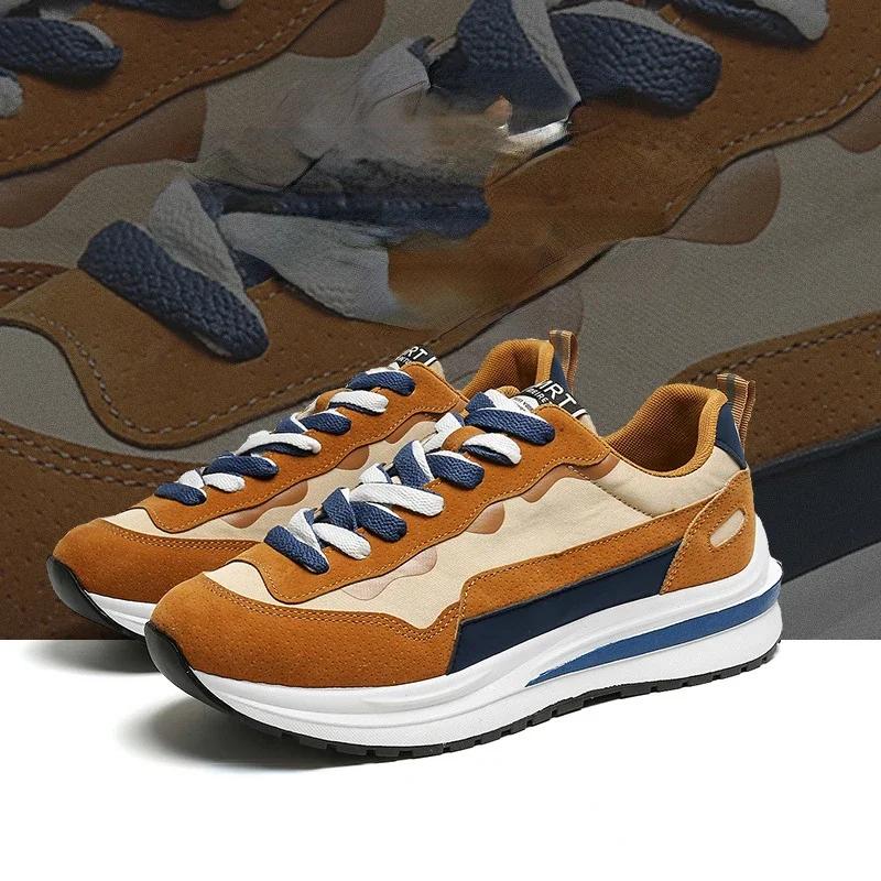 Fashion Platform Sneakers for Men Breathable Casual Shoes Sport  Wedge Men Shoes Walking Shoes Color Matching Shoes Men 2024 New