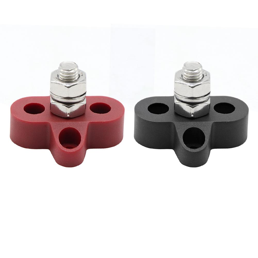 

2pcs Bus Bar Terminal Blocks Single M8 Positive Power Distribution Studs CHINA