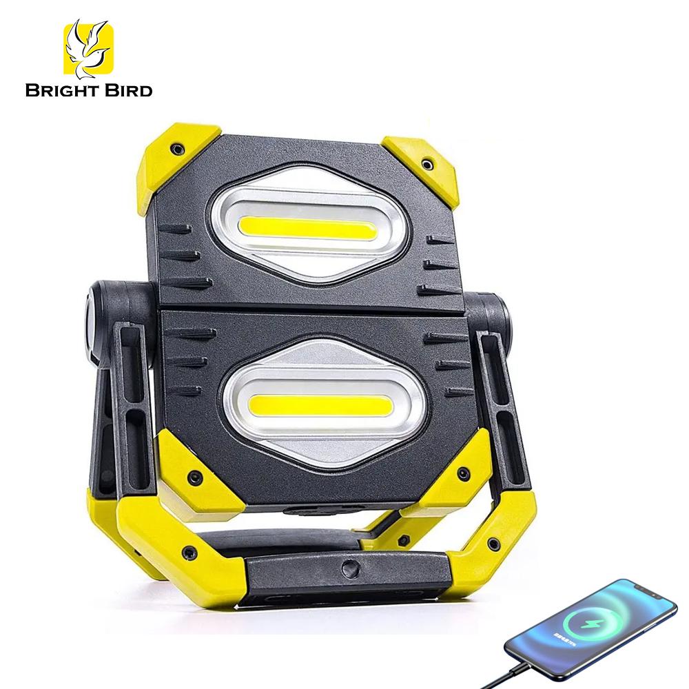 1800 Lumen COB LED IP44 Waterproof Dual Head Work Light Magnetic Rechargeable Portable Super Bright Emergency Inspection Office 10