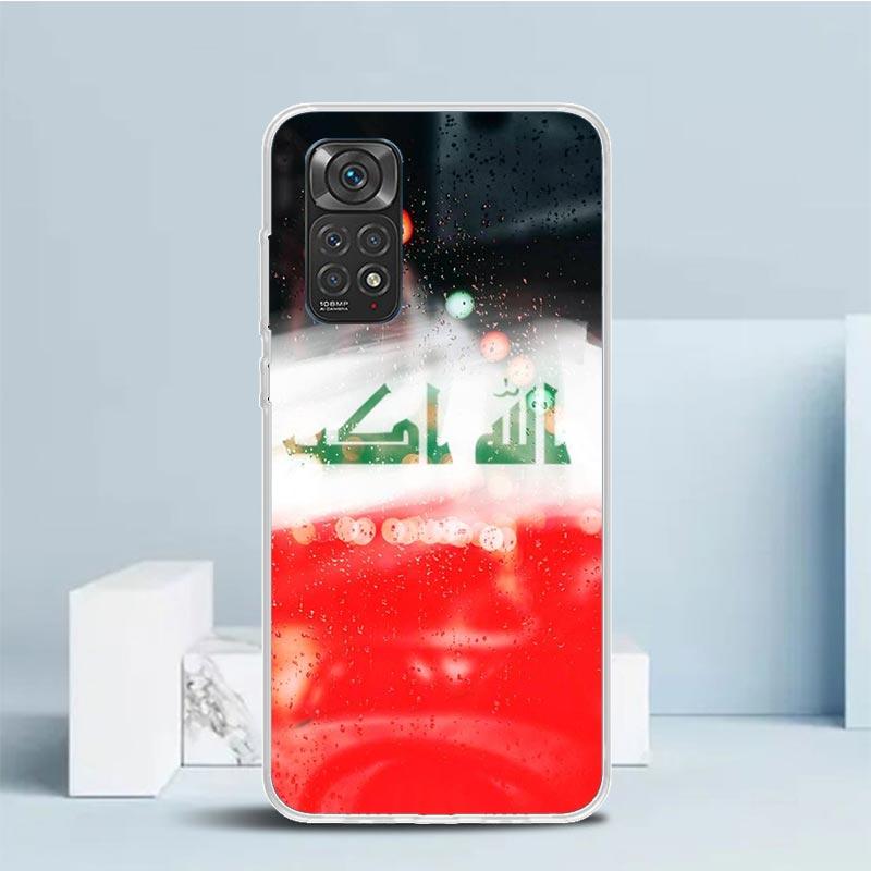Iraqi Iraq National Flag Phone Case For Xiaomi Redmi Note 15 14 14S 13 12S 12 Pro Plus 11S 11 11T 11E 10S 10 + Soft TPU Back Cov