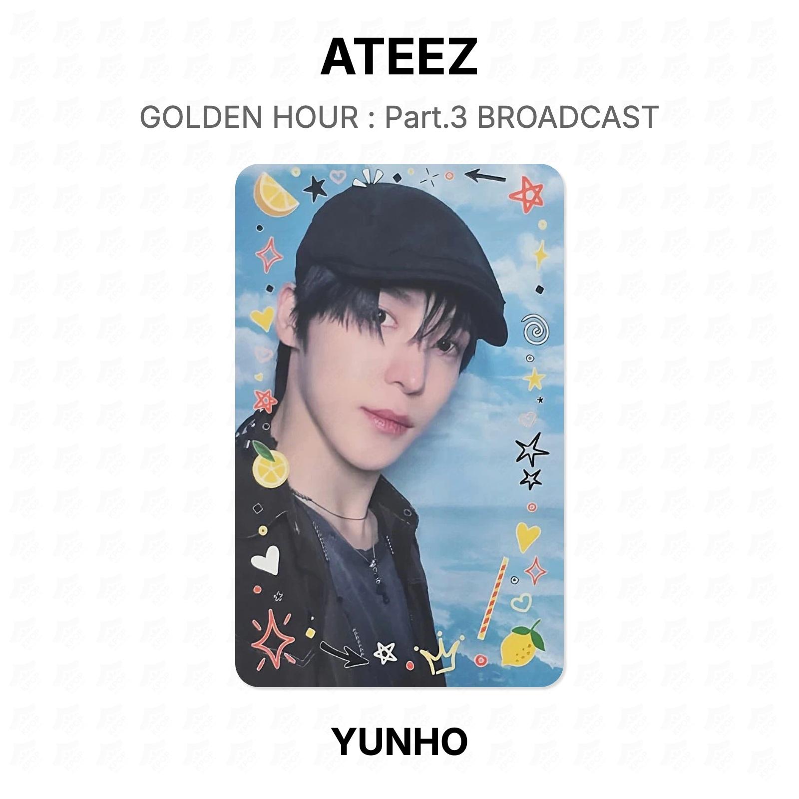 ATEEZ GOLDEN HOUR : Part.3 BROADCAST Official Photocard YUNHO