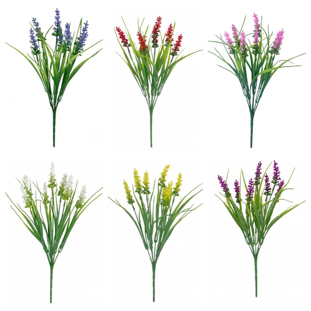 DIY Vase Ornaments 35cm Artificial Fall Flowers Adjustable Durable Faux Lavender Flowers Lifelike Faux Plants Home Porch