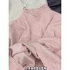 Small gold buckle vest stacked inside semi-turtleneck knitted sweater autumn and winter warm sweater women's fashion two-piece set