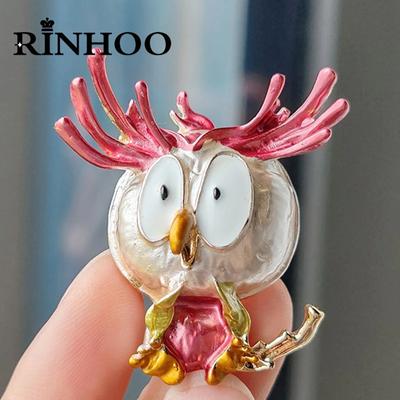 Rinhoo Schöne Eule Emaille Broschen Pins Für Frauen Lustige Große Augen Fliegende Vögel Kragen Revers Abzeichen Cartoon Tier Corsage Schmuck