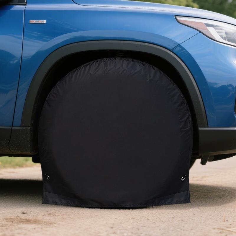 Tire Covers For Car 4X Trailer Tire Protection Cover Oxford Fabric Vehicle Maintenance Wheel Guard For Caravan Truck RV Yard
