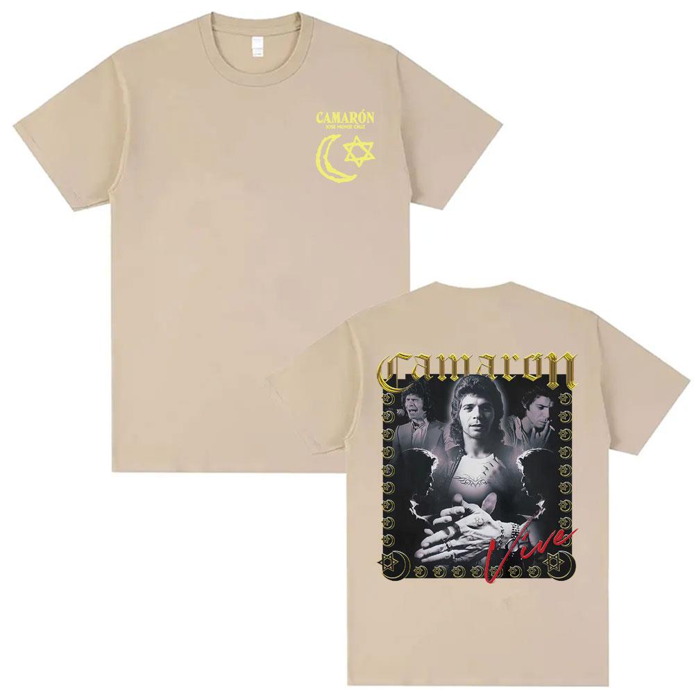 Rock Camaron De La Isla Album Tour Merch T Shirt Mens Clothing Harajuku Vintage Summer T Shirts High Quality Oversized Tshirts