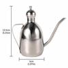 Stainless Steel Oil Dispenser Bottle 350ml Long Spout Oil Bottle  Vinegar Dispensing