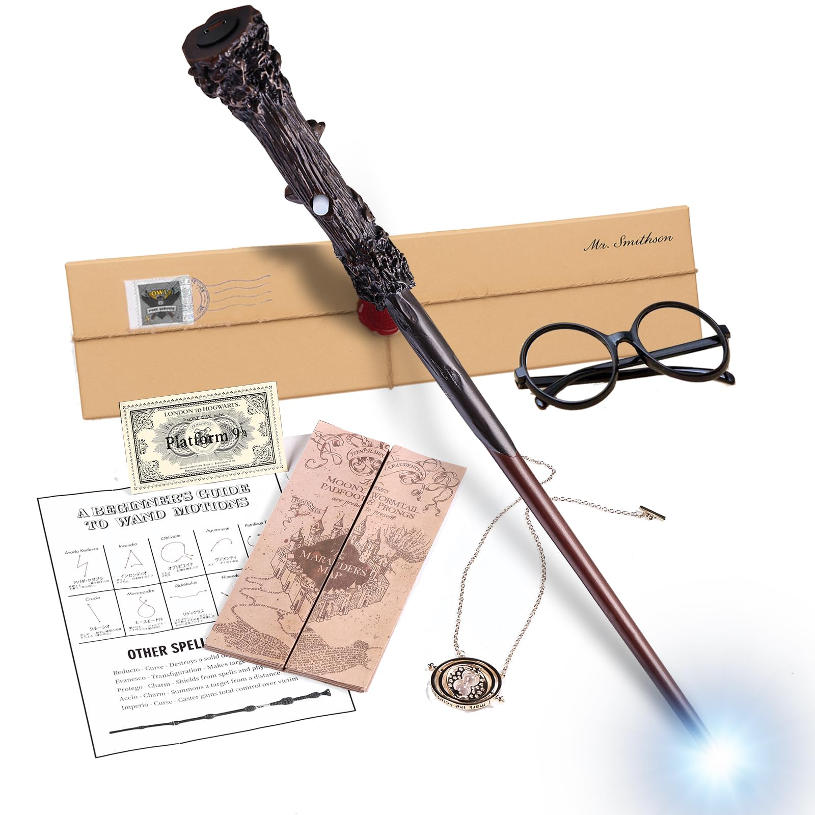 

Предмет Волшебная палочка со светодиодной подсветкой Список японских заклинаний подарочная коробка магия прочная армированная стальная труба премиальный аксессуар для костюма [Волшебная коллекция]