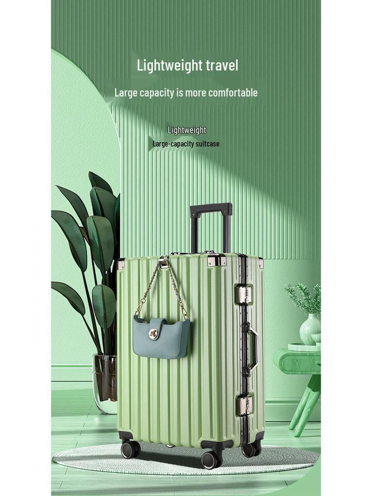 Large Capacity Silent Trolley Case with Combination Lock - Explosion-Proof Carry-On for College Students and Travel