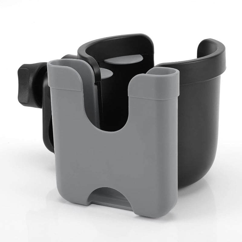 

Набор из 2-х подстаканников для колясок, универсальный держатель для напитков для велосипедов, колясок или ходунков серый