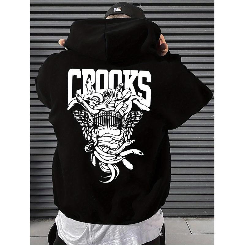 Men's Geometric Print Hoodie – a Stylish Loose Casual Pullover