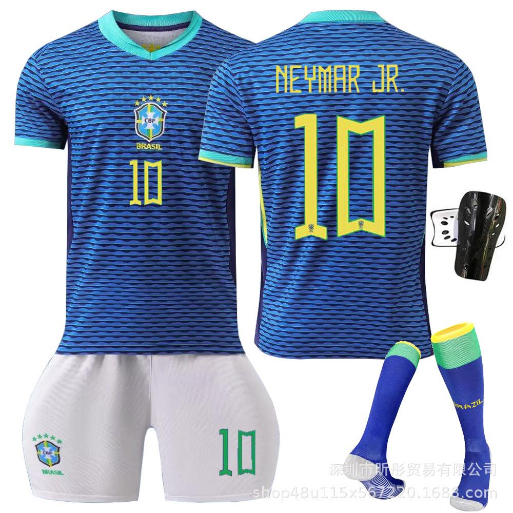 2024 Brazil Away Jersey Neymar Vinicius Adult Children Student Training Suit Men's and Women's Jerseys