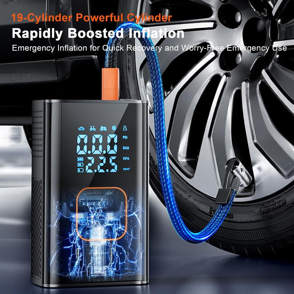 Portable Air Compressor Rechargeable Cordless 150PSI Electric Motorcycle Pump Tire Air Compressor For Auto Truck SUV Bike