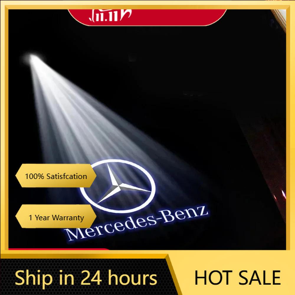 C200 E200 New For Mercedes Benz 4Pcs Car Door Courtesy Light HD Welcome Lamp For Mercedes Benz Coupe C180 C63 W204 W205 X164 GLC