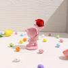 Proposal Flocking Bear Figurine Kneeling with Eternal Flower Rose Romantic Desk Ornament Gift for Valentine's Day & Anniversary