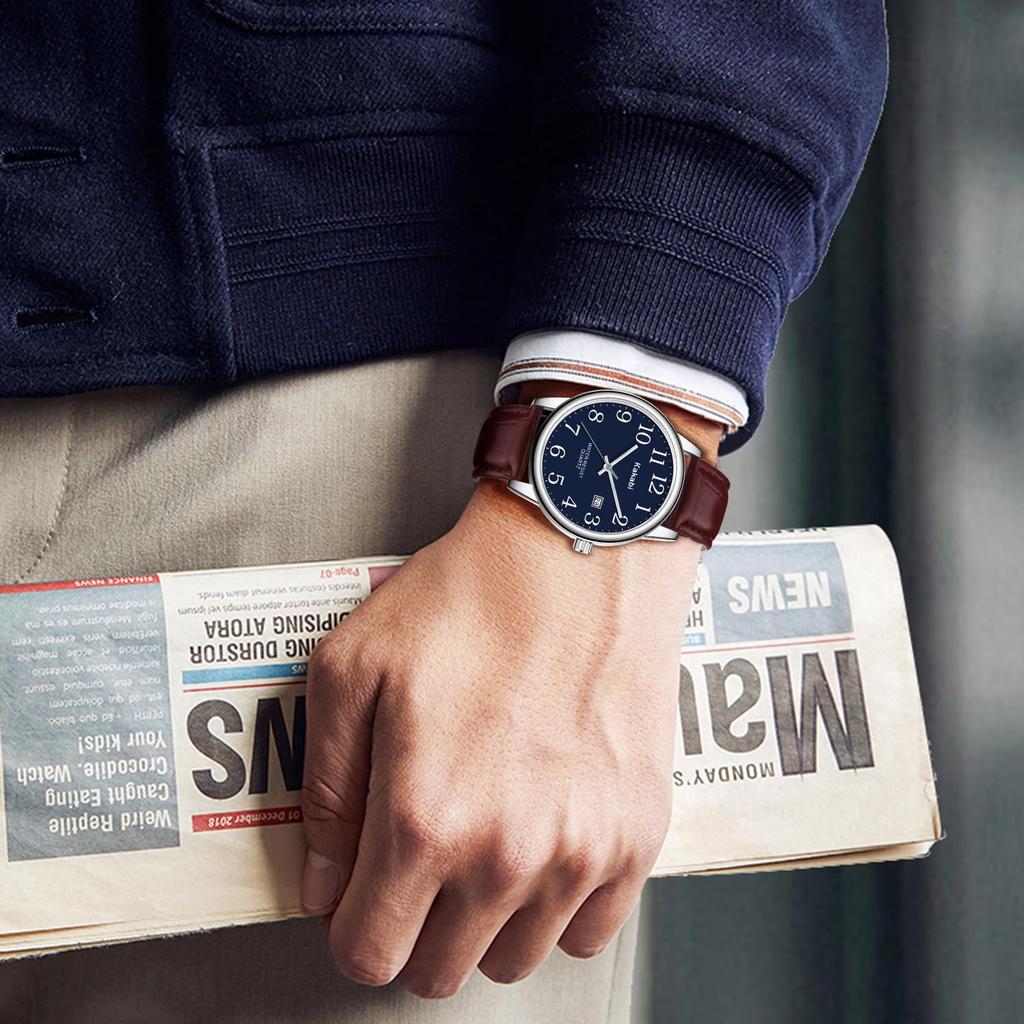 BEN NEVIS Men's Watch Simple Stylish Leather Casual Date Display Waterproof Analog Quartz Fashion Unisex Business Commute Banquet Daily