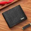 New Men's Short Plaid Wallet - Stylish, Soft, Large Capacity with Multiple Card Slots
