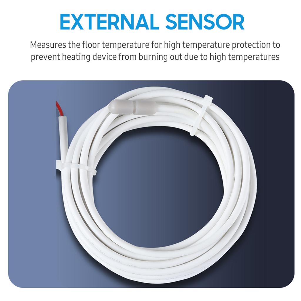 Wi-Fi Smart Thermostat 16A Digital Temperature Controller APP Remote Control Weekly Circulation Programmable Electric Underfloor Hting with Large LED 