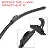 For TOYOTA RAV4 XA40 MK4 Front Rear Wiper Blades Brushes Cutter Accessories J U Hook 2013-2018 2013 2014 2015 2016 2017 2018