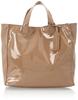 Bolsa tote quadrada de esmalte macio