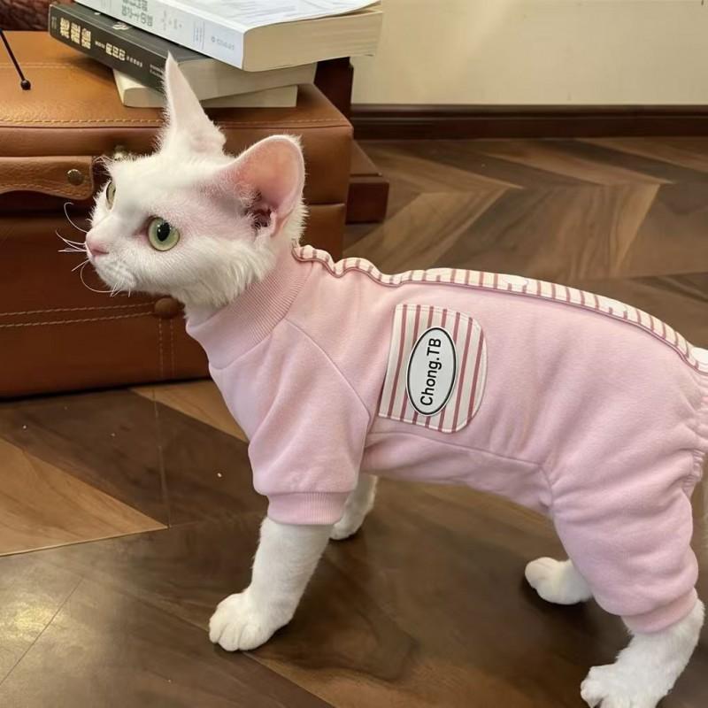 Body da Gatto Morbido Elasticizzato Con Protezione Pancia Gatti Senza Pelo Sphynx Razze a Pelo Corto Intimo Termico In