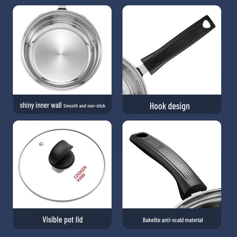 Chuda Huang 18cm 304 Stainless Steel Milk Pot