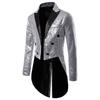 Long Suit Blazer Jackets Men Party Dance Bling Coats Wedding Men's Gentleman Stage Suits B08