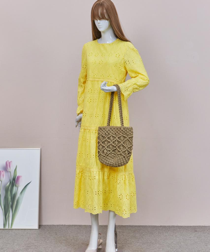 Maia Handcrafted Macrame Shoulder & Tote Bag - Khaki
