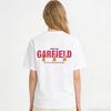 Garfield "TRUST ME" Front and Back Print Short Sleeve T-Shirt, American Streetwear Brand Heavyweight Cotton Loose Fit Oversized Couple Top