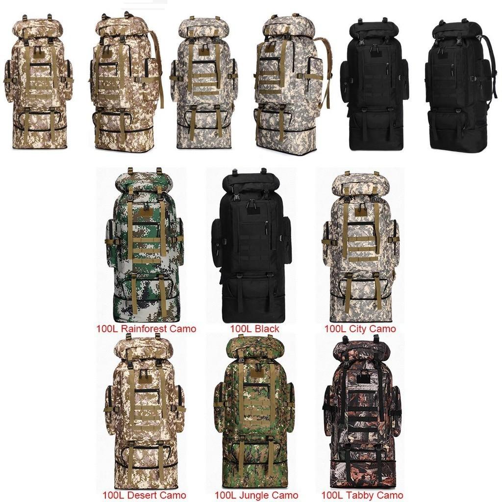 Military 70l80l100loutdoor Rucksack Tactical Backpacks Camping Hiking Trek Bag