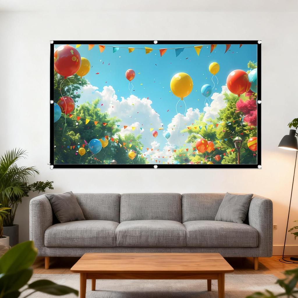 Outdoor Projector Screen Portable Polyester Projector Movie Screen Weather-Resistant Projector Movies Screens for Smartphones