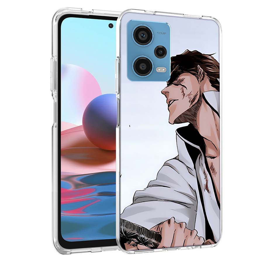 Bleach Aizen Sousuke Phone Case For Redmi Note 13 12 14 15 Pro Plus 13R 11 11T 11E 11S 10 Pro 10S 9 9S Cover Cell Clear TPU Capa