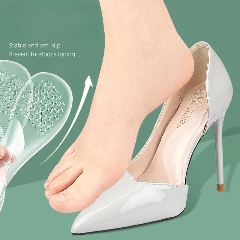 GEL Arch Seven-point Pad High Heels Soft Self-adhesive Adjustment Size Insole Arch Support Shock Absorption and Anti-slip Half Size Pad