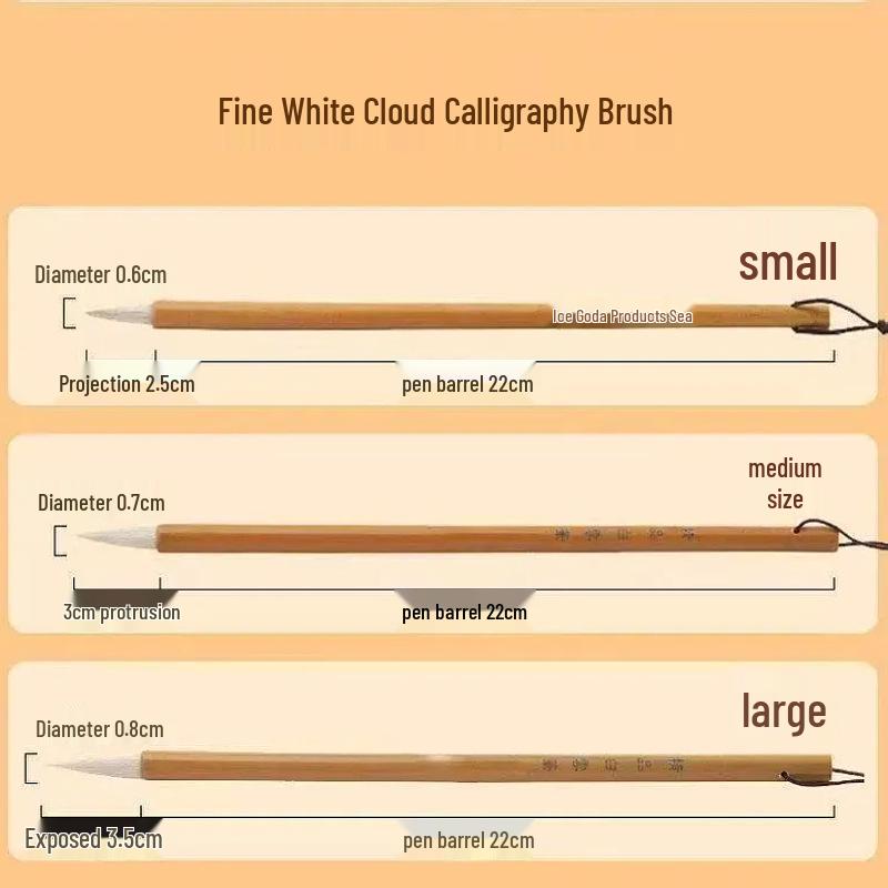 Calligraphy Brush Set for Beginners: Wolf & Mixed Hair, Large, Medium, Small Sizes - Ideal for Students & Chinese Painting.