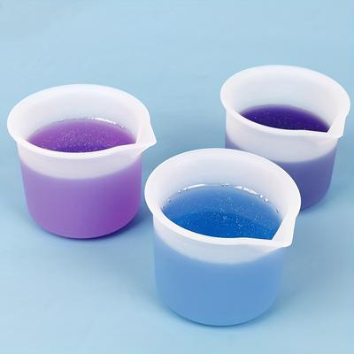 1 Stück 50 ml Silikon-Messbecher-Werkzeuge, runde Silikonform, klarer abgestufter Epoxid-Split-Cup, DIY für Gießharzformen