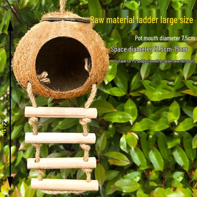 Hand-Woven Straw Nest for Small Birds: Parrot, Budgie, Conure, Finch