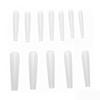 Extra Long Coffin Nail Tips No Build Semi Matte Flexible Coffin Shaped Nail Forms for Salon