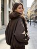 Women's Fashionable Down Jacket with Real Fox Fur Collar, Loose Fit, Thick and Warm Winter Outerwear.