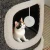 Small Apartment Cat Multi-cat Sisal Barrel with Tower Scratching Tree Climbing 3 Caves Pad Multi-tier
