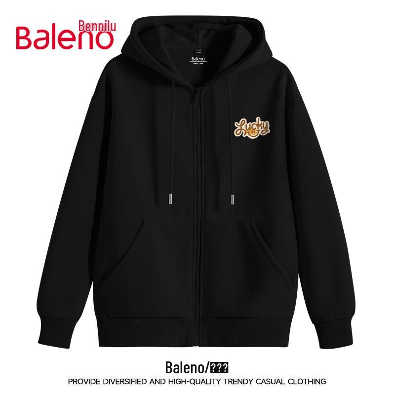Baleno Unisex Loose-Fit Hooded Zipper Jacket M