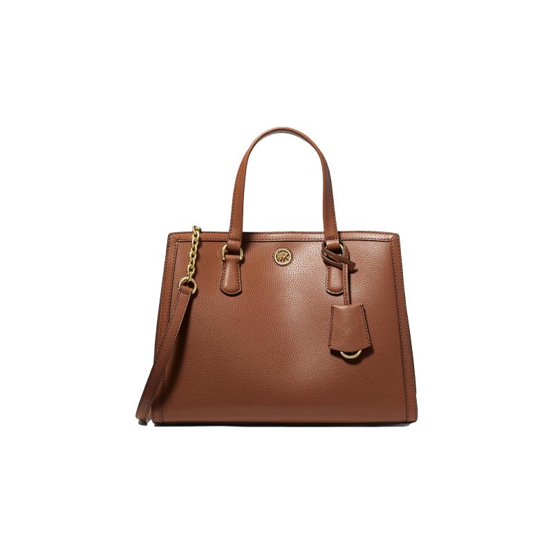 MICHAEL KORS Chantal Classic Commuting Large Capacity Cow Split Leather Tote Bag Tote Bag Shopping Bag Shoulder Handbag Medium Women s Cowhide Brown коричневый